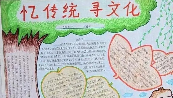关于小学生传承中华文化共筑精神家园的手抄报